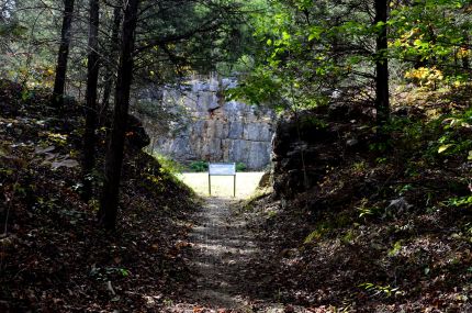 An opening in the MC trail with a point of interest.
